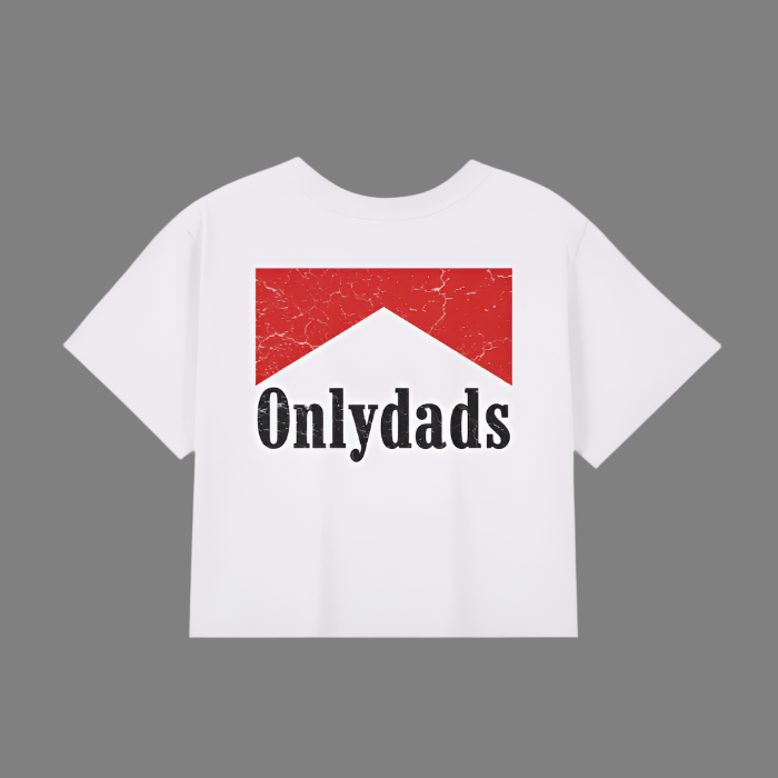 OnlyDads Vintage CropTop - White