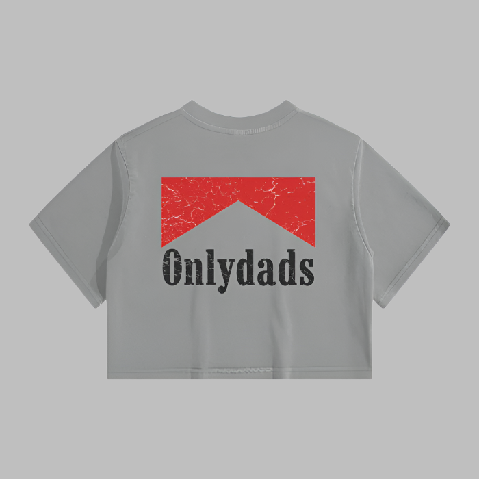 OnlyDads Vintage Crop Top - Grey